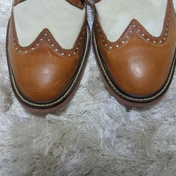 Cole Haan Tan Linen Wingtip Oxfords 12M - Picture 2 of 14
